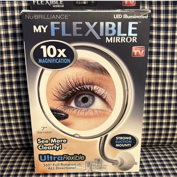 Flexible Vanity Mirror with Strong Suction Mount - Silver - Picture 2 of 2